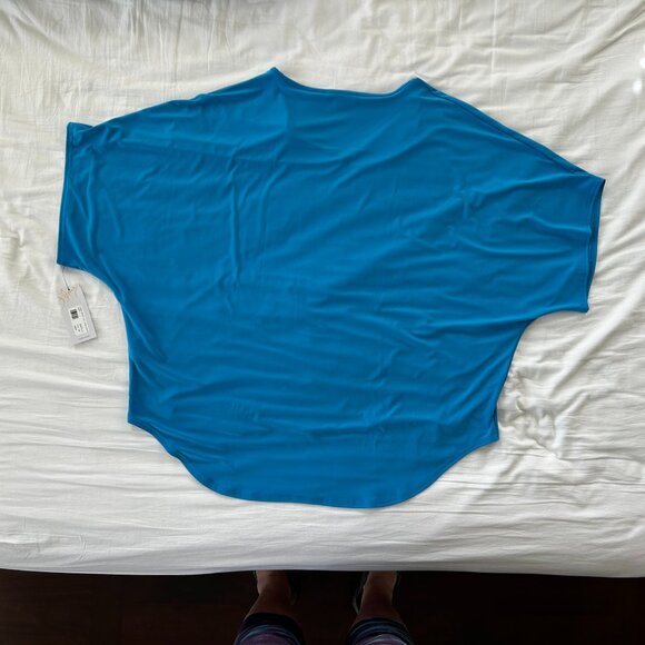 Sympli V-Neck Dolman Top, Elbow Sleeve, Ocean (Blue) Size 18 - Picture 3 of 7